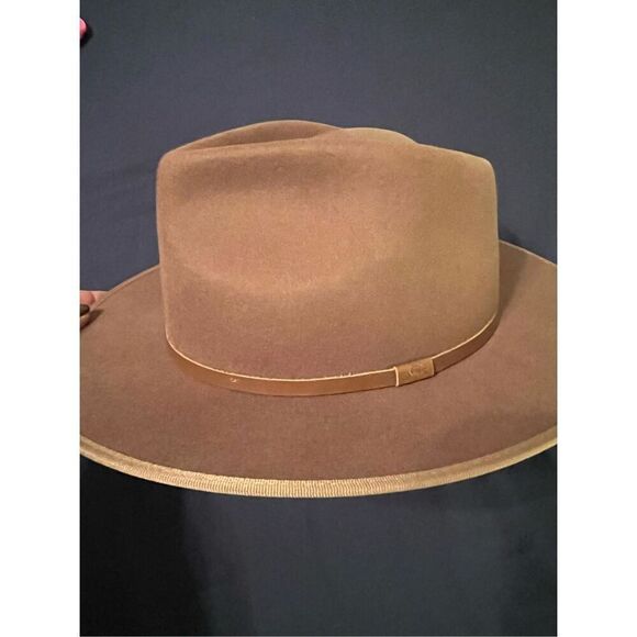 Will & Bear Calloway Tan | Brown Widebrim Wool Fedora Unisex NEW NWT - Picture 7 of 9